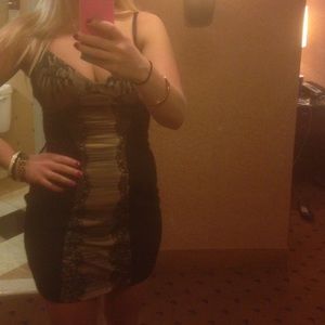 Bebe black and cream size medium dress